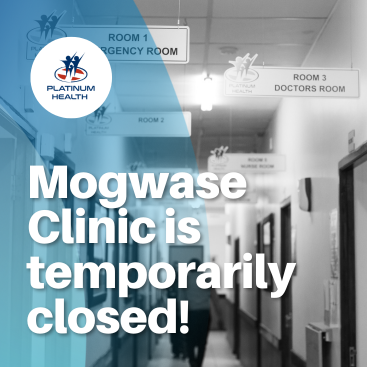 Mogwase Clinic is temporarily closed!