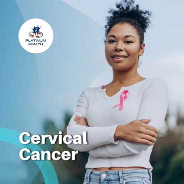 Cervical cancer awareness with woman wearing a pink ribbon – Platinum Health