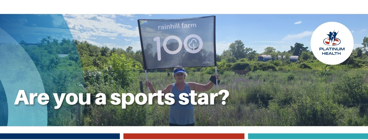 Are you a sports star – Platinum Health fitness and wellness campaign banner