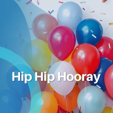 Colourful balloons celebrating a special occasion with confetti