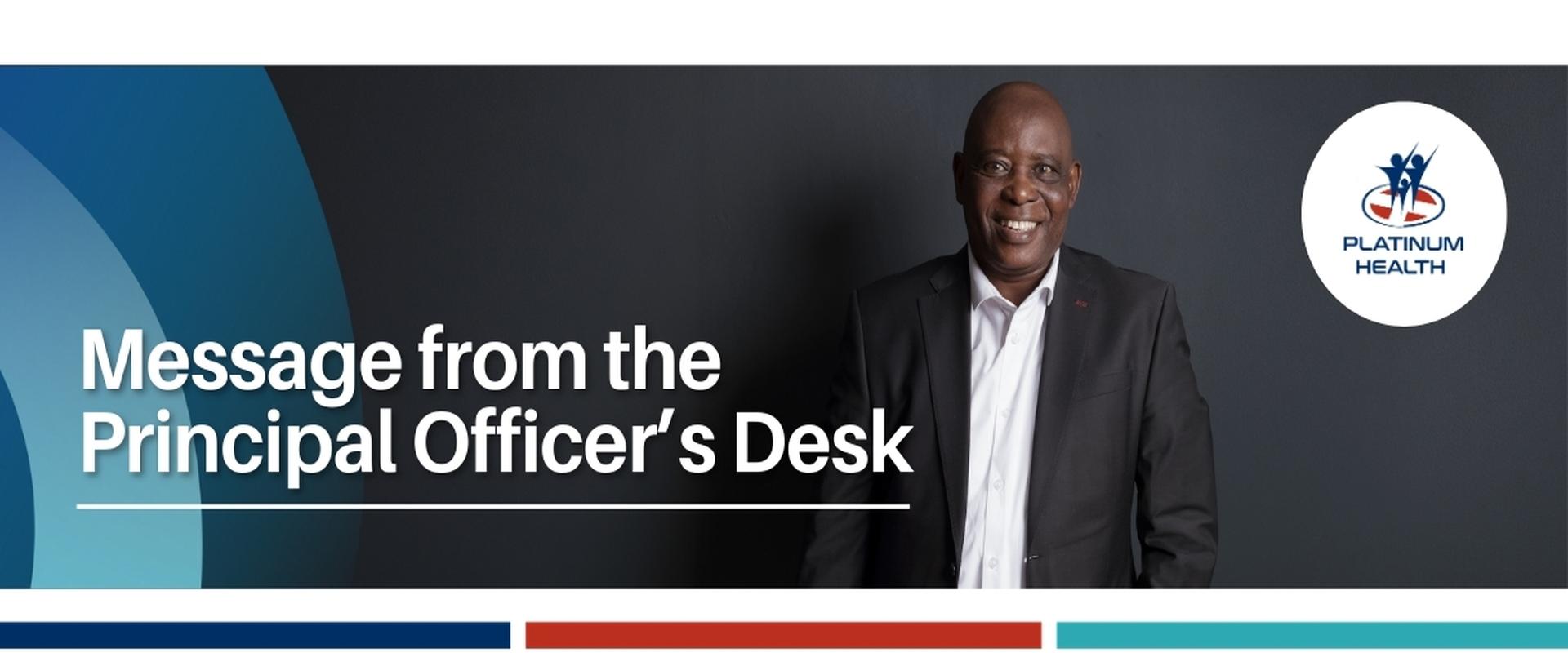 Official message from the Principal Officer of Platinum Health
